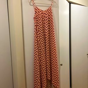 Pink Stitch maxi dress. Flowy, colorful summer dress. Barely worn. Size US 4